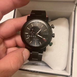 Black mens gucci watch
